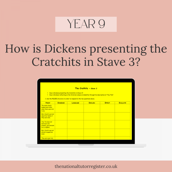How is Dickens presenting the Cratchits in Stave 3?