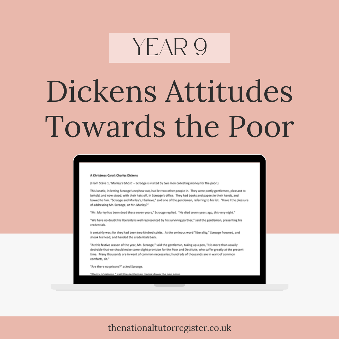 Explore how Dickens portrays attitudes towards the poor in this extract and elsewhere in the novel